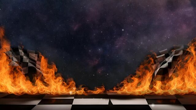 flame digital cg motion background loop isolated on black, frame with fire and smoke color 4K video motion graphic isolated on black background