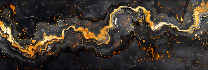 Dark Blue marble texture background with gold touchups