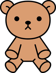 Cute teddy bear toy icon. Cute stuffed toy symbol. 