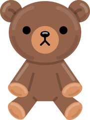 Cute teddy bear toy icon. Cute stuffed toy symbol. 