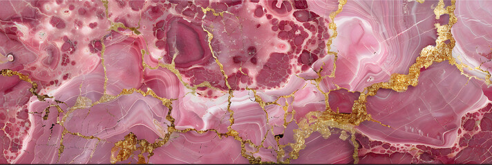 Pink marble texture background with gold touchups