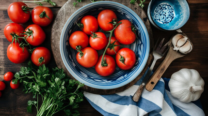 tomatoes in a bowl. 