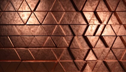 Triangles pattern copper slab texture