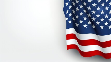 Obraz premium United States web banner leaderboard. USA national flags vector background. American rectangular horizontal banner with copy space