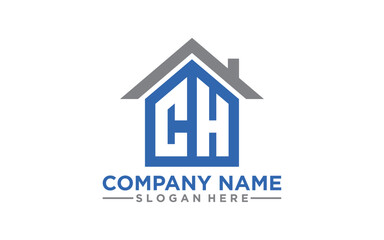 Initial CH house logo real estate company
