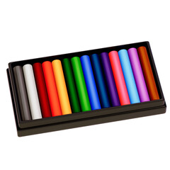 Art supplies for teacher's day Clipart, Oil Pastel , back to school on transparent background, 3D Rendering