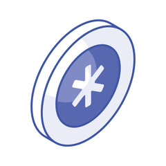 An amazing icon of medical sign in modern isometric style, ready for premium use