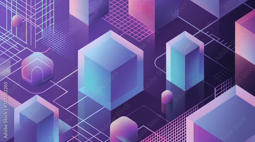 Poster 3d graphics contrast geometric shapes abstract background vector graphics