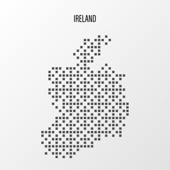 Fototapeta na wymiar Dotted Map of Ireland Vector Illustration. Modern halftone region isolated white background