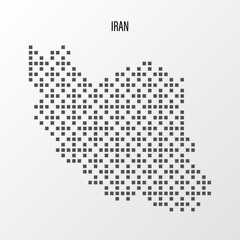 Fototapeta na wymiar Dotted Map of Iran Vector Illustration. Modern halftone region isolated white background