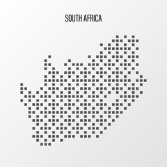 Fototapeta na wymiar Dotted Map of South Africa Vector Illustration. Modern halftone region isolated white background