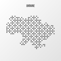 Fototapeta na wymiar Dotted Map of Ukraine Vector Illustration. Modern halftone region isolated white background