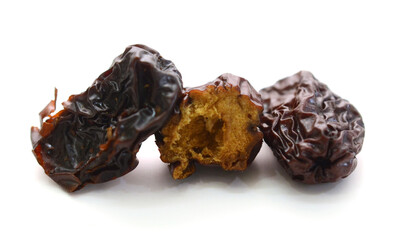 Raisins on a white background - stock photo
