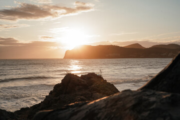 sunset over the ocean
