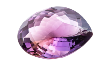 Amethyst: A Gleaming Stone of Elegance isolated on transparent Background