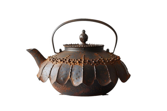 Nambu Iron Teapot On Transparent Background.