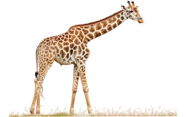 Graceful Giants: Exploring the World of Giraffes isolated on transparent Background