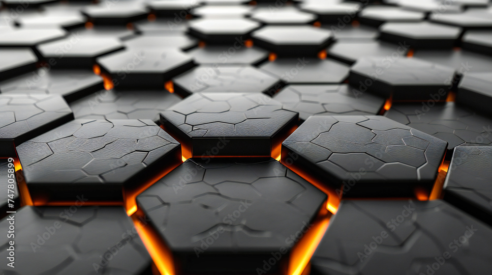 Poster geometric structure in black and blue, abstract pattern of modern design, concept of digital connect