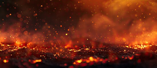 A multitude of fire blazes fiercely in the air, creating a chaotic and dangerous scene. The flames leap and dance, casting a fiery glow and leaving trails of smoke in their wake.
