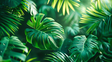 Lush Green Leaves and Botanical Texture, Natures Beauty and Tropical Foliage, Vibrant Plant Life and Environmental Concept, Detailed and Fresh Background