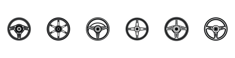 Car wheel vector icon, Steering wheel icon, icon steering wheel, Steering wheel icon, Racing steering wheel, icon steering wheel - obrazy, fototapety, plakaty
