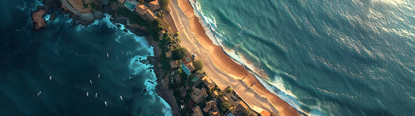 Obraz premium Brazil Landscape Drone View, Generative Ai