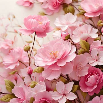 pink and white flowers