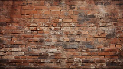 Obraz premium Red brick wall with vignette texture background
