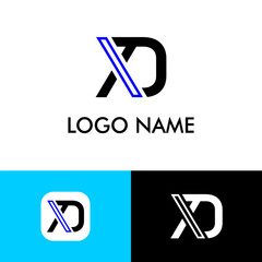 XD template logo design. Suitable for : app, office, company, business cards. etc