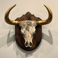 Steer Horns, Mounted as a trophy.