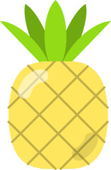 Pineapple fruit icon. Nature food icon. 