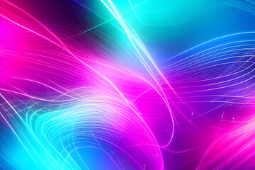 abstract futuristic background with pink blue glowing neon moving high speed wave lines and bokeh lights. Data transfer concept Fantastic wallpaper vector 3d, rendering, gradient, photorealistic