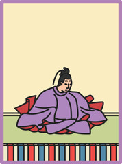 シンプルカラー百人一首　光孝天皇
