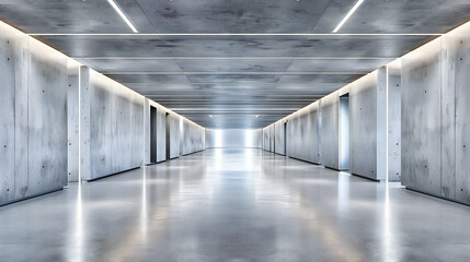 Empty Urban Tunnel with Modern Lighting, Concept of Architecture and Transportation, Dark and...