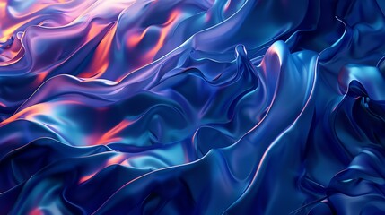 Blue and orange abstract liquid background.