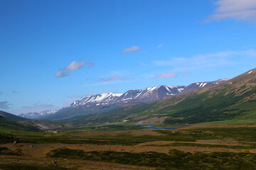 Obraz premium Iceland-Fantastic mountain scenery in Skagafjördur Municipality 