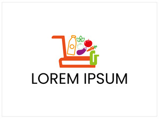 Fototapeta premium Supermarket aisle, woman legs and basket for shopping in grocery store. Customer, organic grocery shopping and healthy food on groceries sale shelf or eco friendly retail purchase in health shop. 