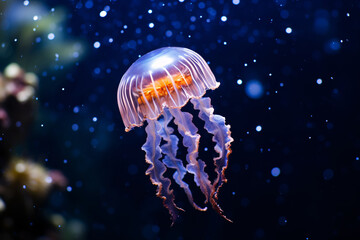 octopus jellyfish - obrazy, fototapety, plakaty