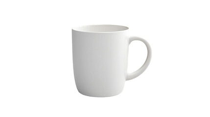 White Coffee Mug Tonal Sharpness Isolated On Transparent Background Or PNG Background.