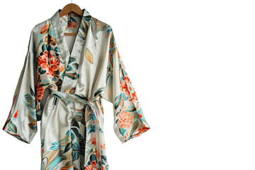 Silk Kimono On Transparent Background.