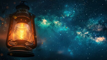 The lantern is a symbol of hope and guidance in the darkness.