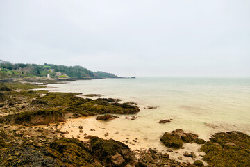 Scenic view from St. Catherine‘s Breakwater, Jersey