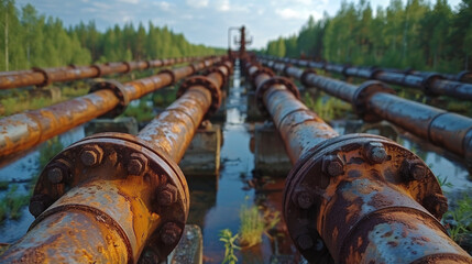 Old rusty pipes