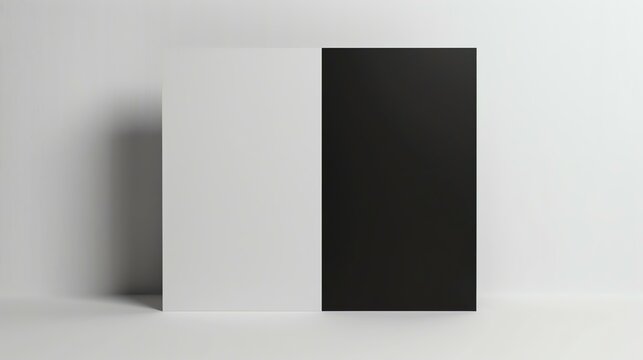 Black and white minimal abstract background. 3d rendering illustration.