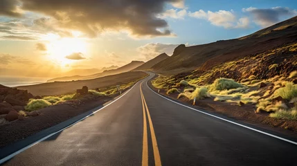 Foto op Canvas Serene Journey: Exploring Uncharted Roads in Lanzarote Natural Park - Canon RF 50mm f/1.2L USM Capture © Nazia