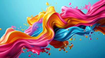 Colorful abstract background. Liquid dynamic gradient. Multicolor fluid shapes. Creative modern...