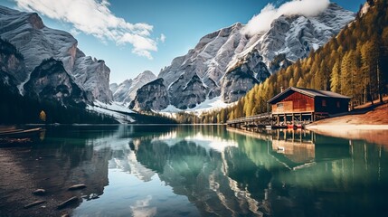 Lush Tranquility: Lake Braies Serenity, Captured with Canon RF 50mm f/1.2L USM