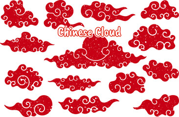 Asian cloud set in japanese style