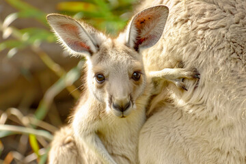 Obraz premium A baby kangaroo