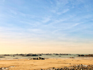 Panoramic view of the tidal zone in St. Clement, Jersey